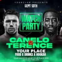 Terence Crawford vs Canelo Alvarez Flyer Instagram Post template