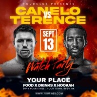 Terence Crawford vs Canelo Alvarez Flyer Post Instagram template