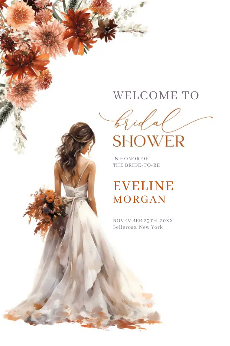 Bridal Shower Invitation Template | PosterMyWall Bridal Shower Invitation Template | PosterMyWall