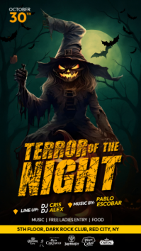 Terror of the Night Event Poster Instagram Story template