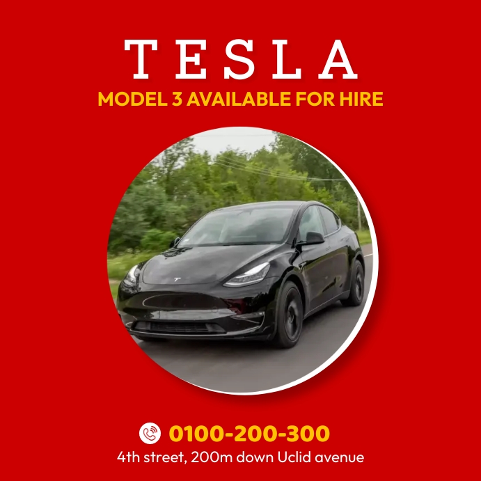 Tesla (1) Instagram Post template