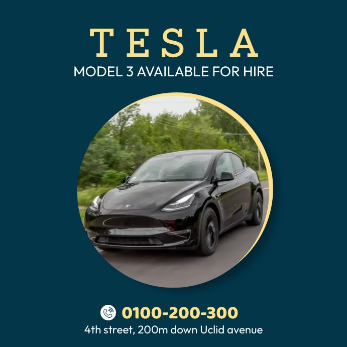 Tesla Template | PosterMyWall