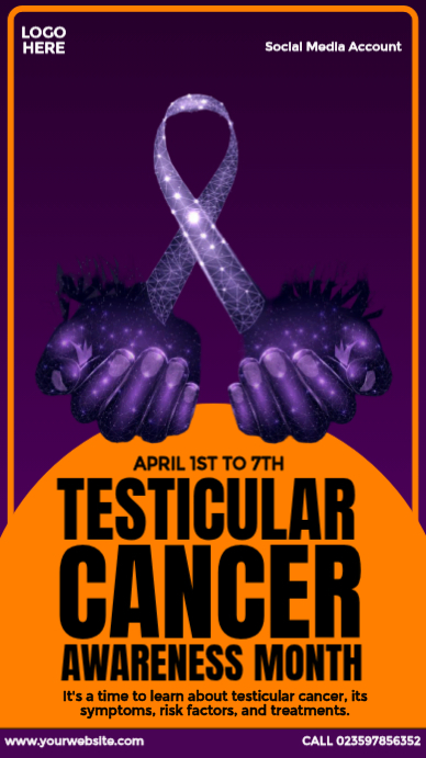 Testicular Cancer Awareness Month Ads Template | PosterMyWall