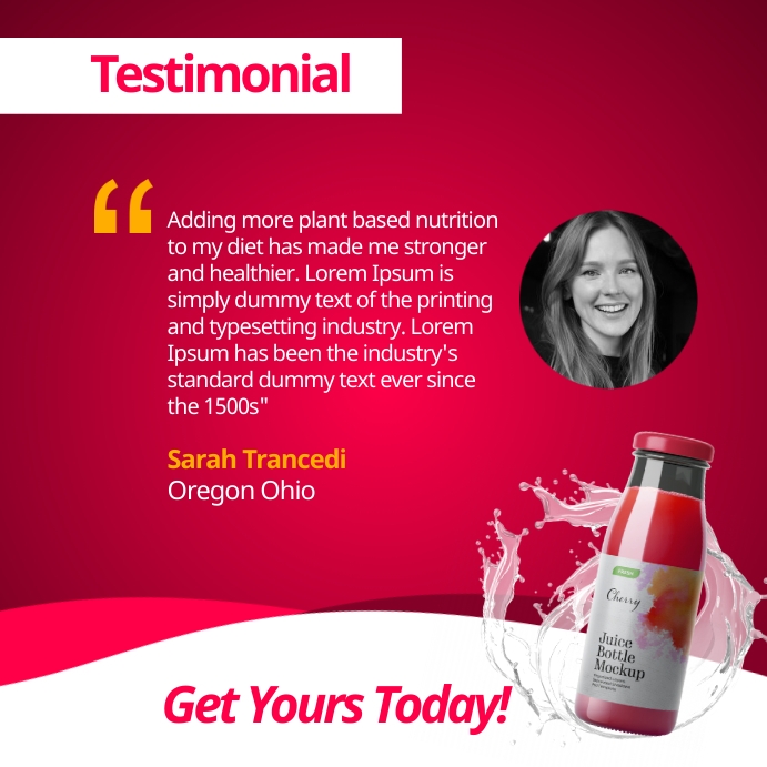 Testimonial Print Ads