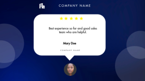Testimonial Flyer 2022 Digitalt display (16:9) template