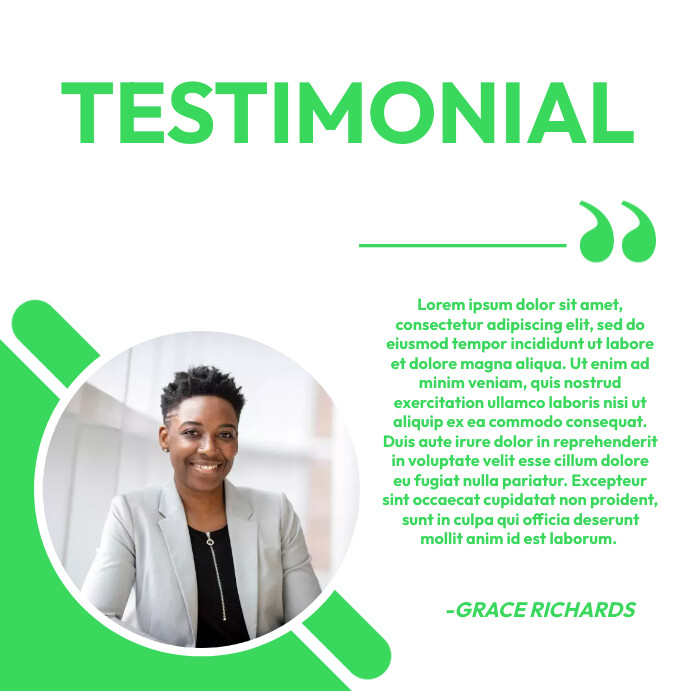 Testimonial flyer template | PosterMyWall
