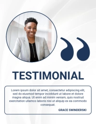 Testimonial flyer template Folder (US Letter)