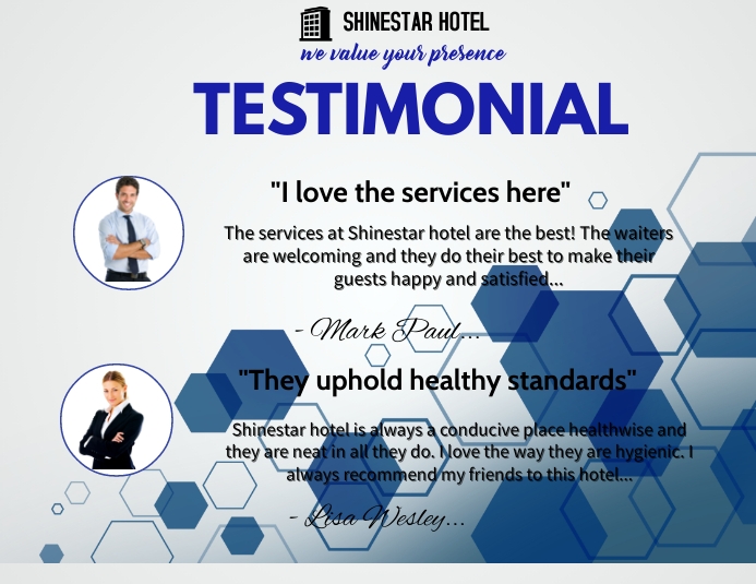 Program Testimony Poster Design Copy of TESTIMONIAL POSTER | PosterMyWall