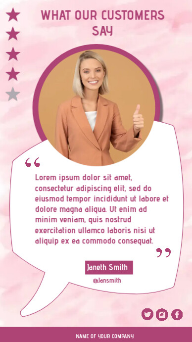 Testimoni Wireframe Examples Testimonial instagram story template | PosterMyWall