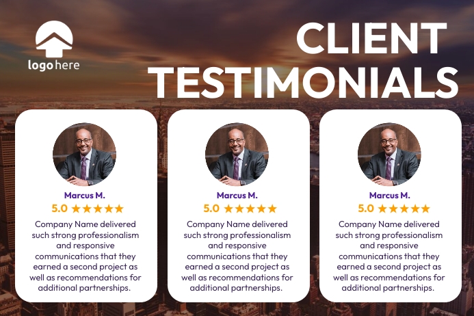 Copy of testimonials template | PosterMyWall