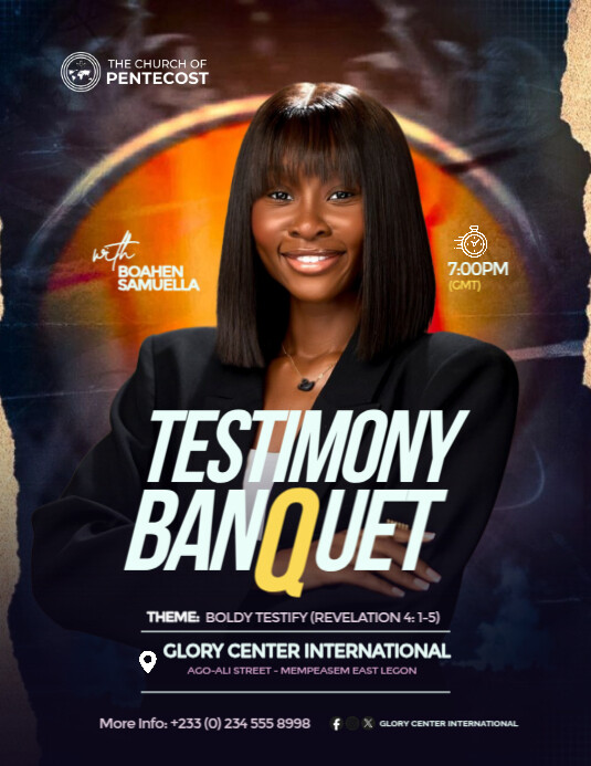 Program Testimony Poster Design Testimony Banquet Church Event Template | PosterMyWall