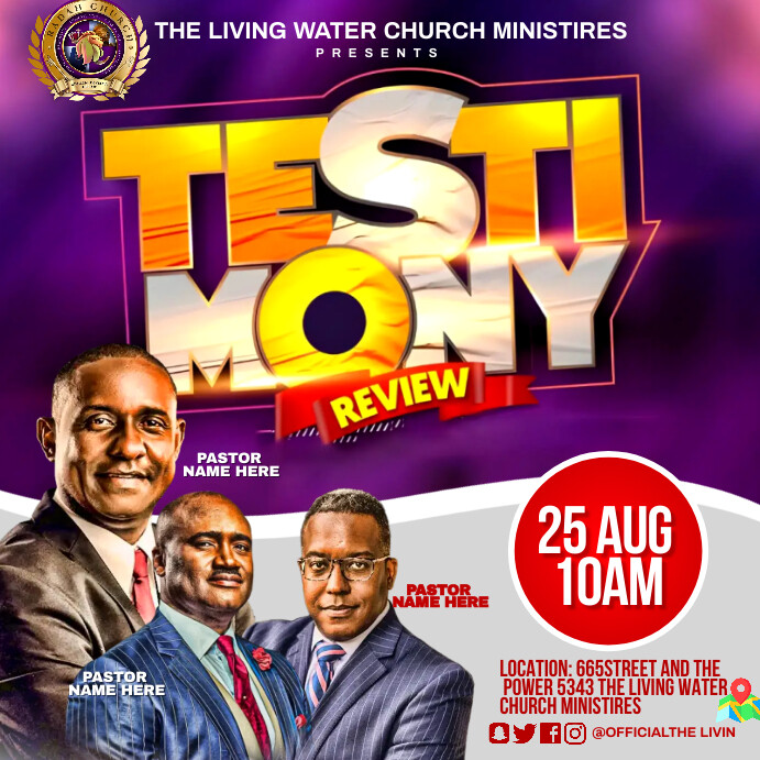 testimony Template | PosterMyWall