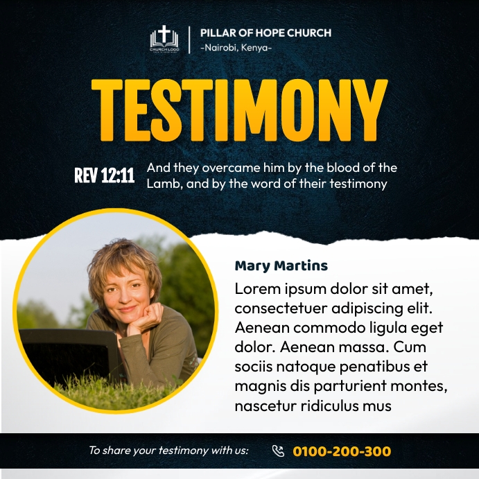 Testimony Template PosterMyWall Testimony Template PosterMyWall