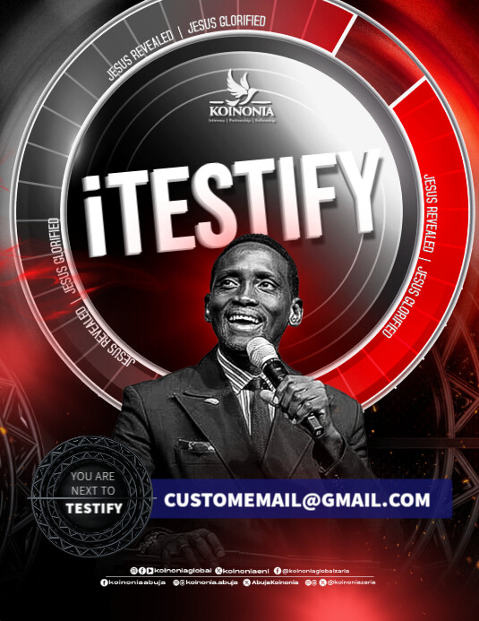 Program Testimony Poster Design Copy of Testimony | PosterMyWall