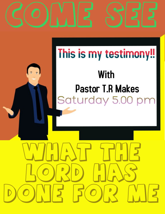 testimony invite Template | PosterMyWall