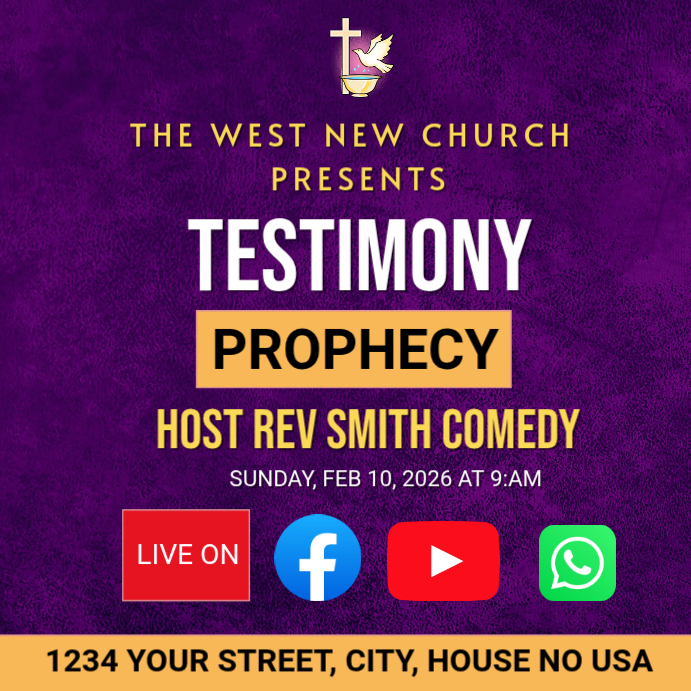 TESTIMONY PROPHECY Template | PosterMyWall