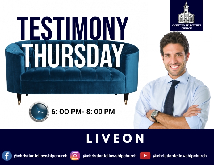 Program Testimony Poster Design Copy of TESTIMONY SERVICE TEMPLATE | PosterMyWall