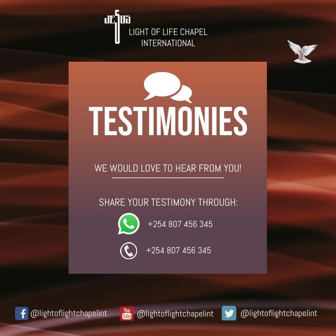 testimony sharing poster Template | PosterMyWall