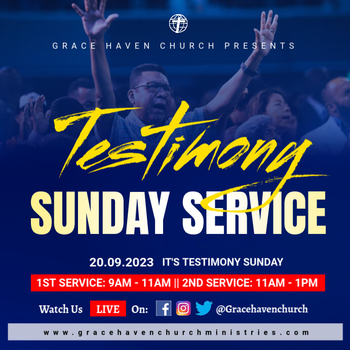testimony sunday church poster Template | PosterMyWall