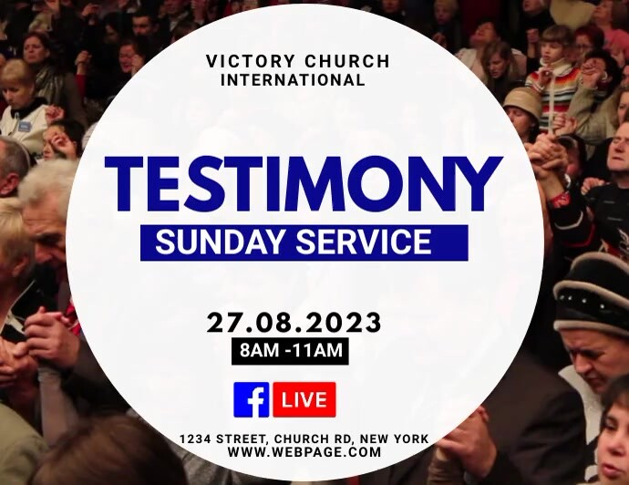 testimony sunday Flyer (US Letter) template