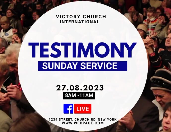 testimony sunday Folheto (US Letter) template