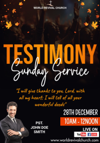 Zwart Church Service A3 Template