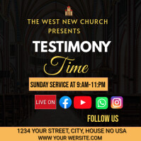 Testimony time Instagram Post template