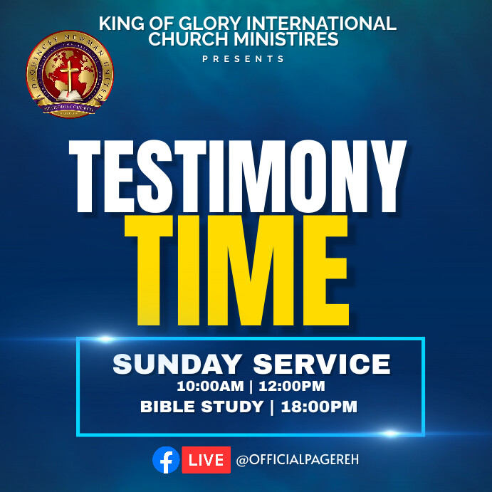 Copy of Testimony time | PosterMyWall