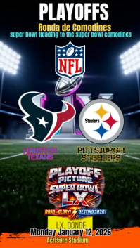 Black NFL Playoffs Announcement Instagram Reel Template