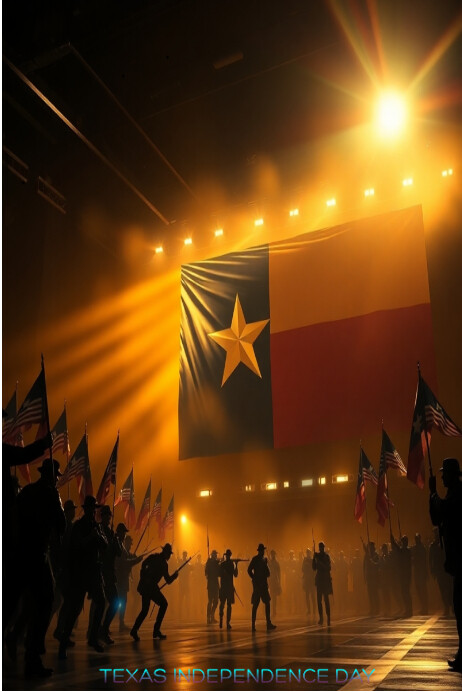 Texas day independence Plakat template