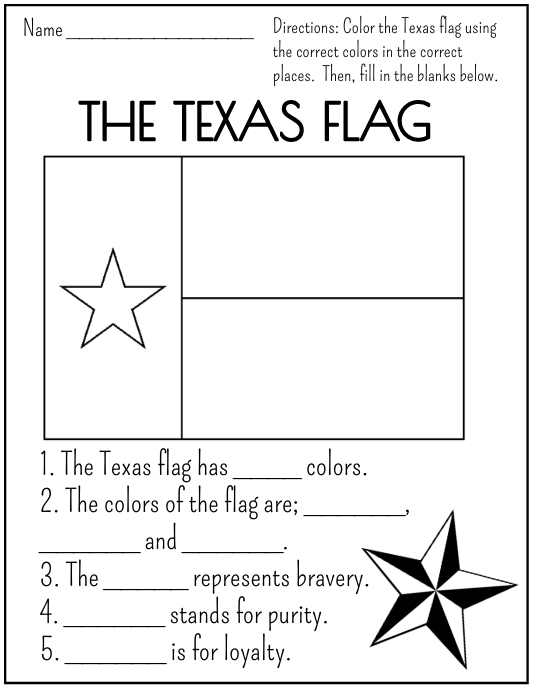 Texas Symbols Coloring Pages