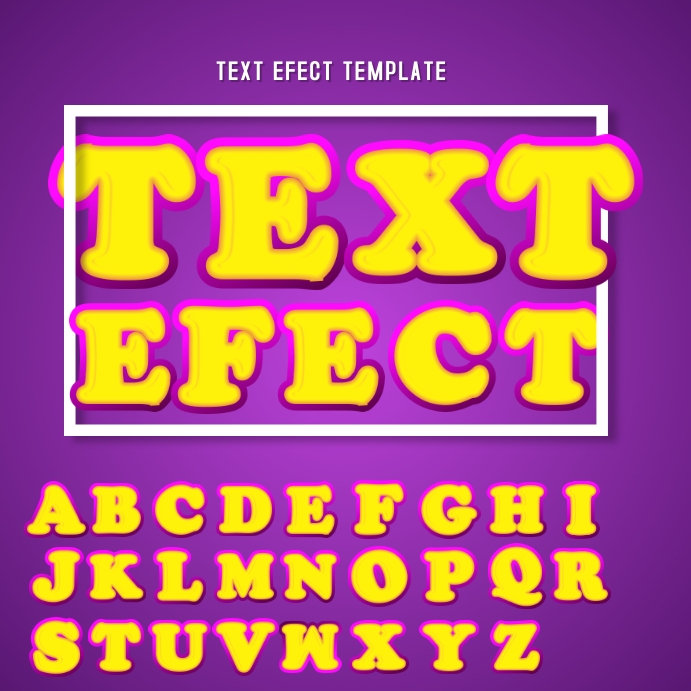 Text Efect Instagram Post template
