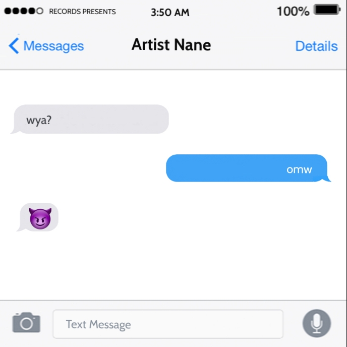 text message album cover design Template | PosterMyWall