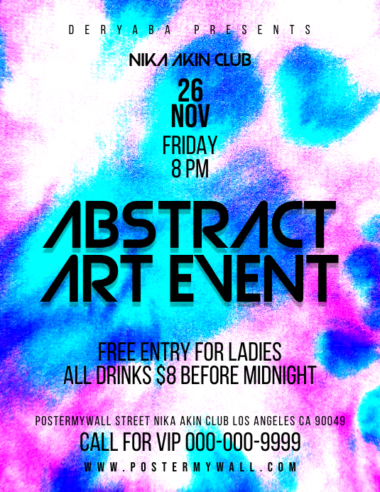 Texture White Abstract Party Flyer template