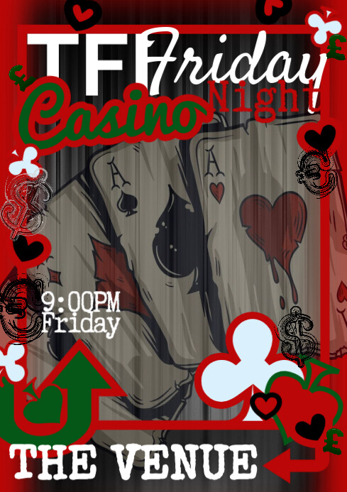 TGI Friday Casino Template | PosterMyWall