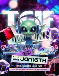 TGIF Edm Night Music Flyer (US Letter) template