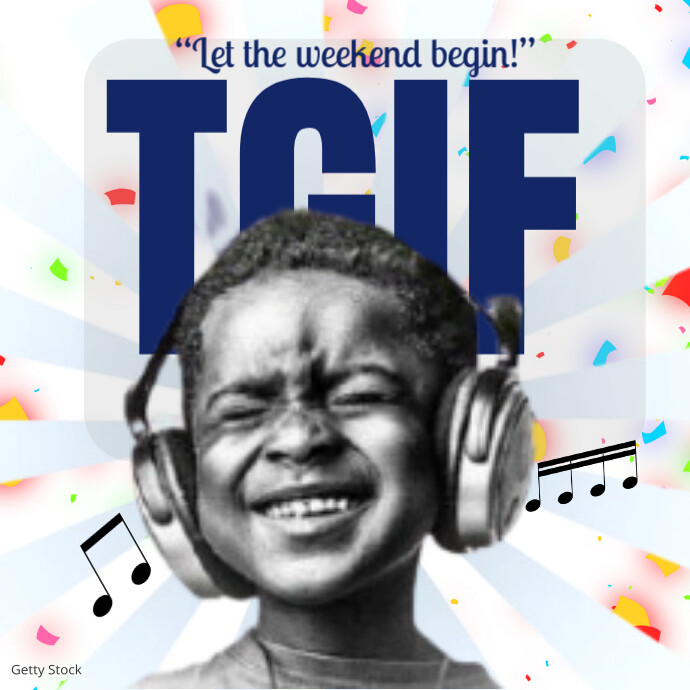 TGIF / HAPPY WEEKEND Logo template