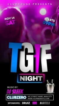 TGIF NIGHT PARTY FLYER TEMPLATE История на Instagram