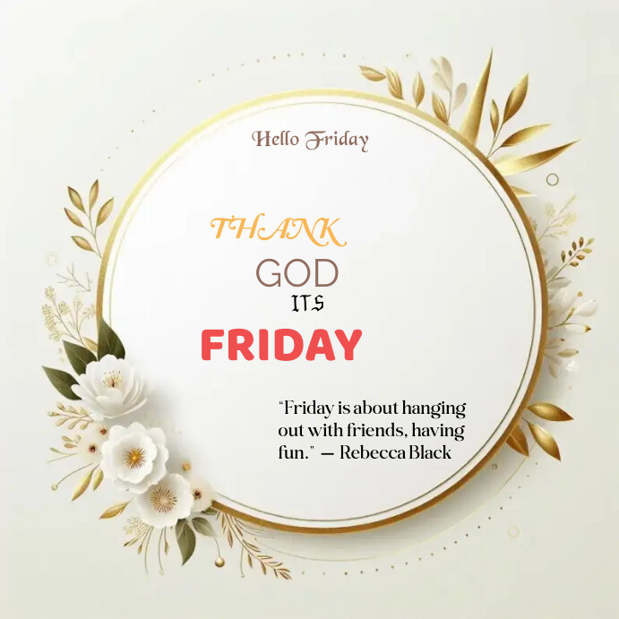 Plantilla de TGIF template design | PosterMyWall