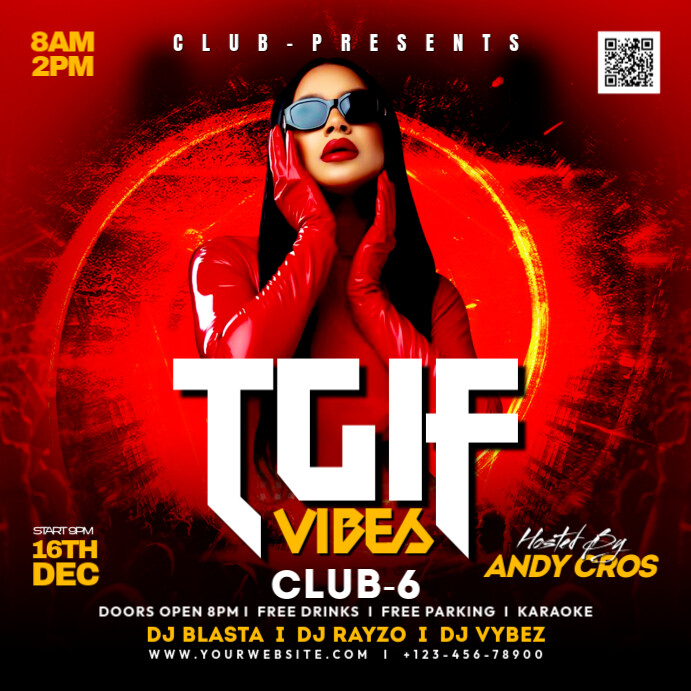 Tgif vibes party Template | PosterMyWall