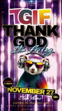 TGIF VIBRANT DANCE PARTY Instagram Story template