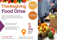 White Thanksgiving Food Drive A3 Template