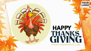 Blanco Thanksgiving Greeting Digitalt display Template