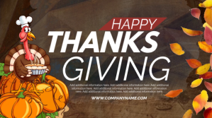Brun Thanksgiving Celebration Digitalt display Template