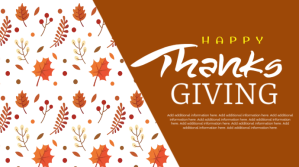 Pomarańczowy Thanksgiving Celebration Præsentation Template