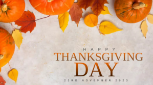 Grå Thanksgiving Day Celebration Digitalt display Template