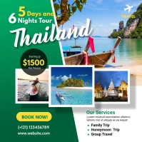 Thailand Travel Banner Template Instagram Post