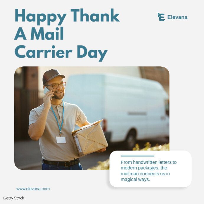 Thank A Mail Carrier Day Post Template | PosterMyWall
