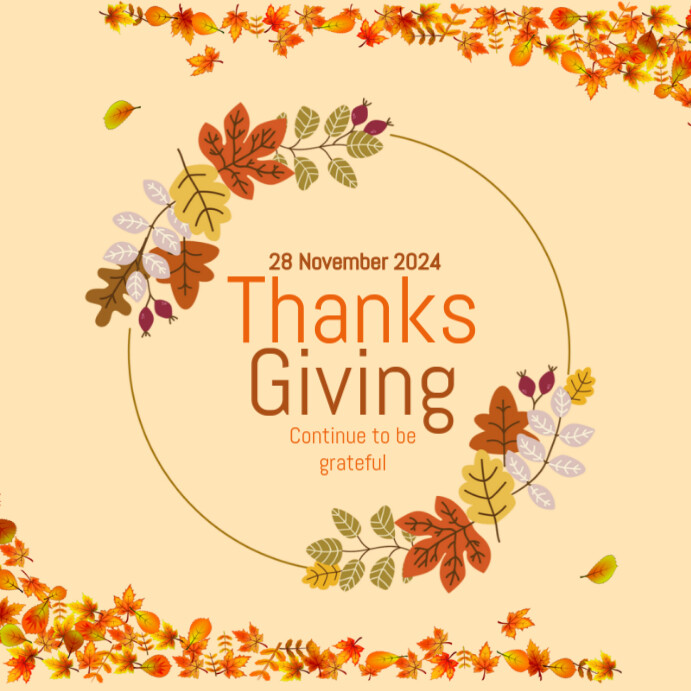 Thank Giving Instagram Ad Template | PosterMyWall