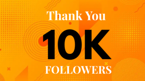 Orange Social Media Milestone YouTube Kanaal Omslag Foto Template